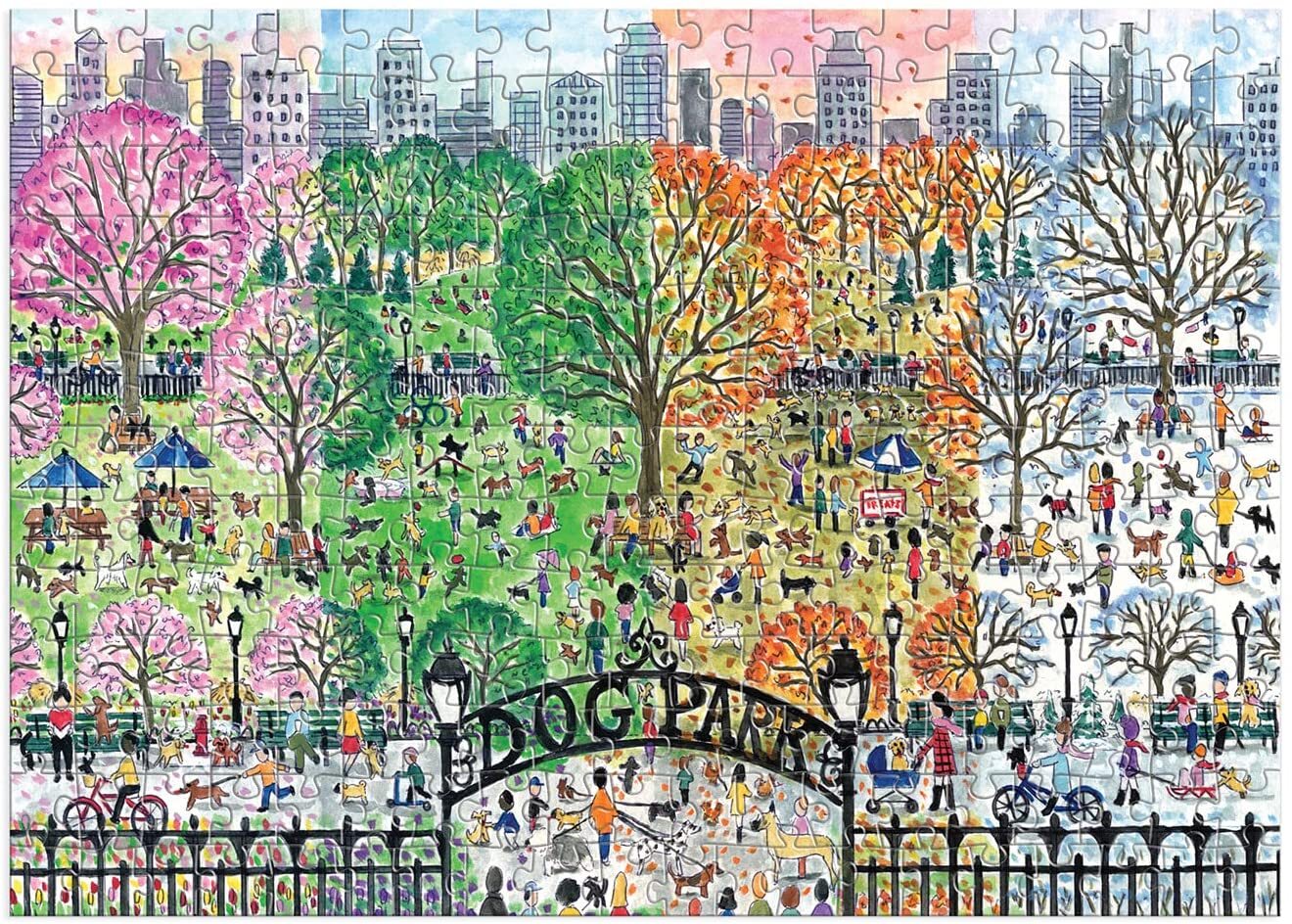Buy Galison Dog Park in Four Seasons Puzzle 1000pc