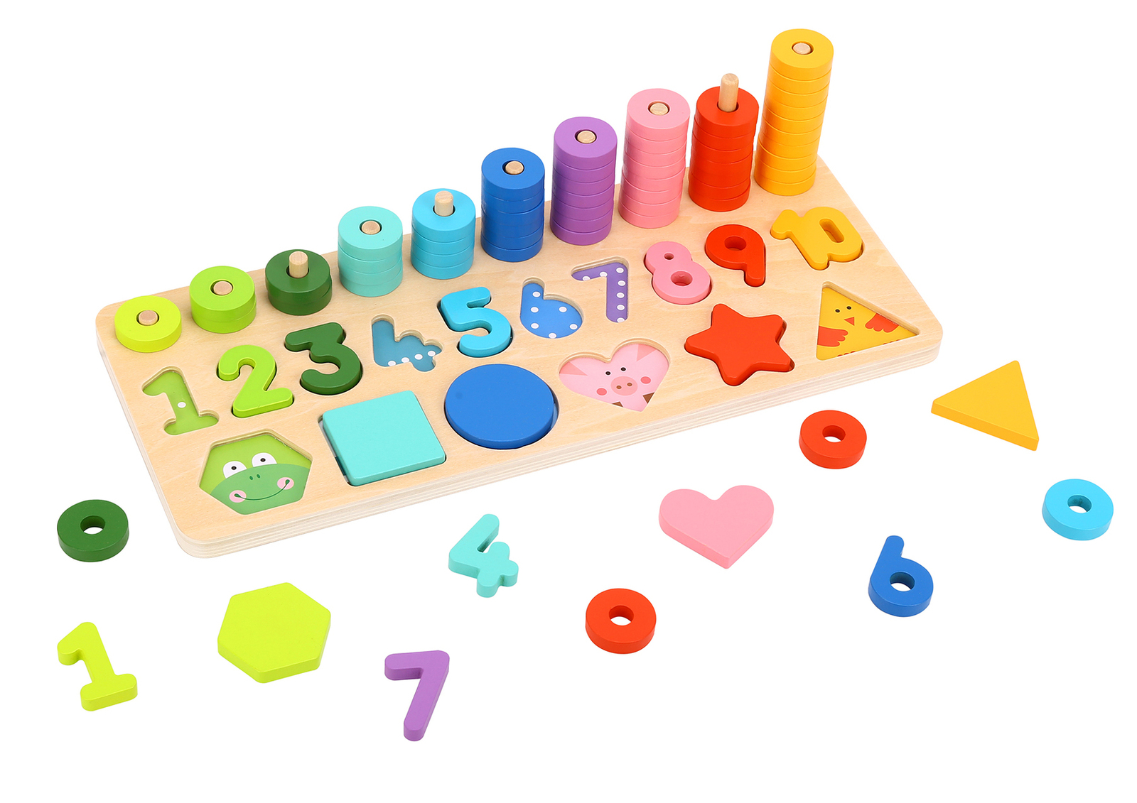 Buy Tooky Toy Counting Stacker with Shapes