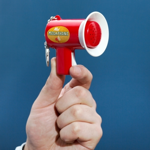 Mini megaphone keychain sale