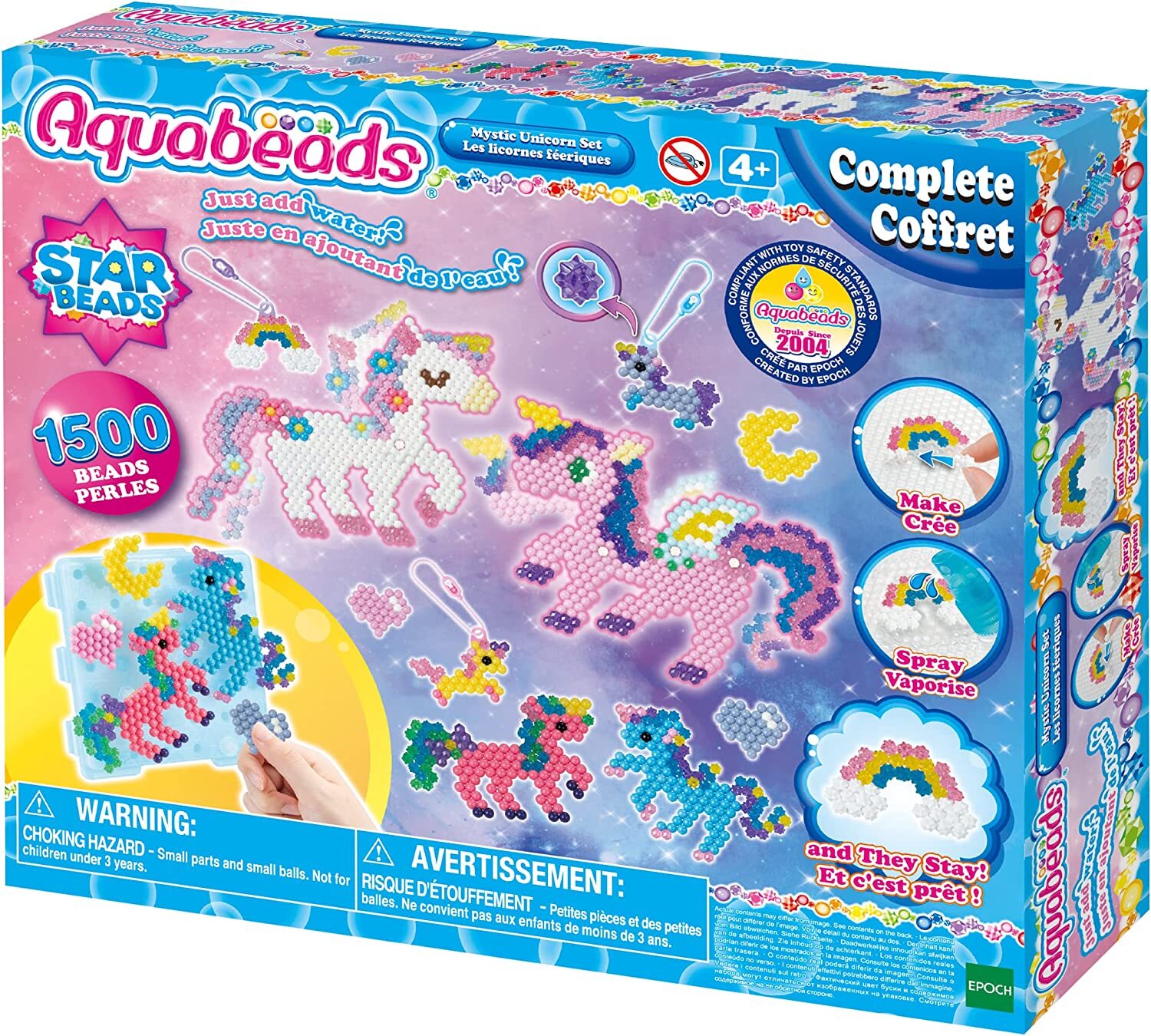 Aquabeads Enchanted World Complete Arts & Crafts Bead Kit fot Children-  over 1,000 beads & Display Stand 