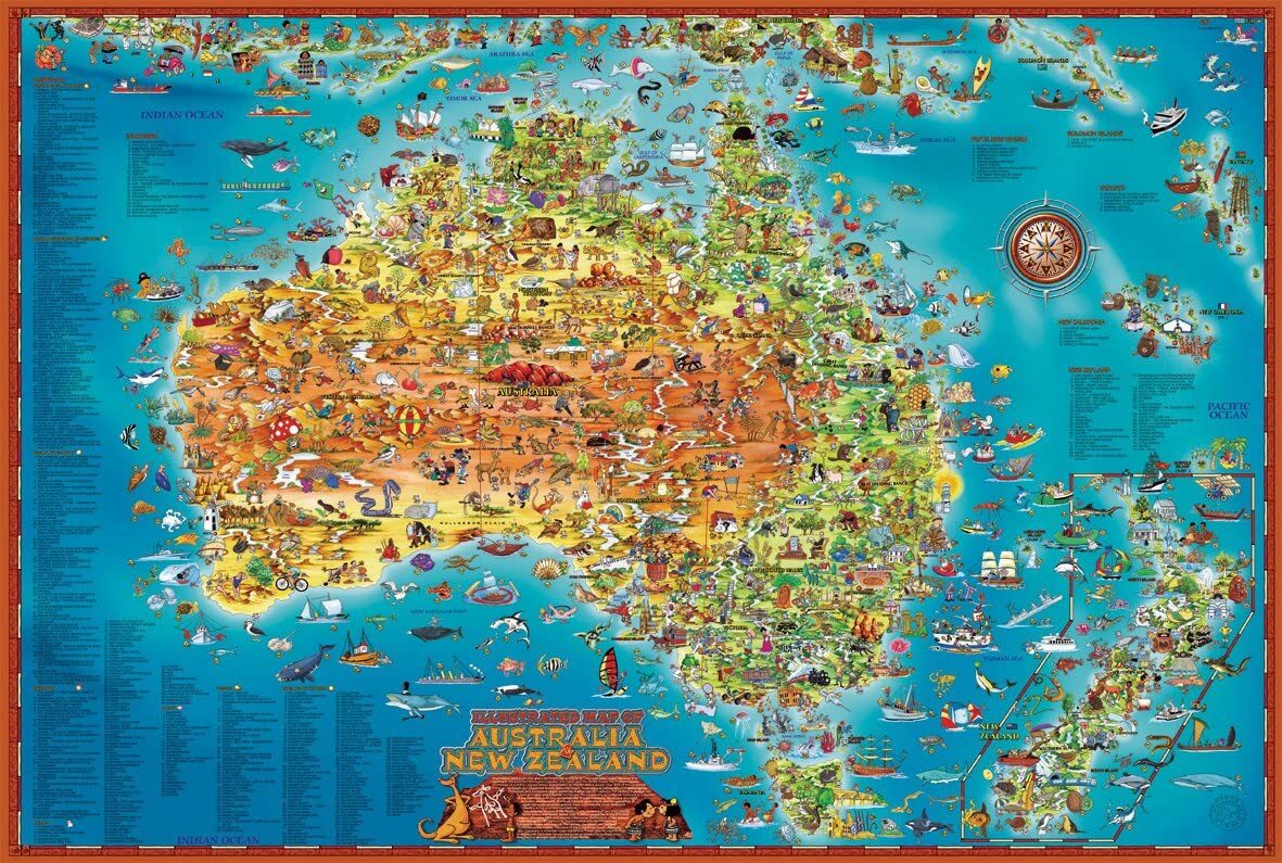 Buy Blue Opal - Giant Map Down Under Puzzle 300pc