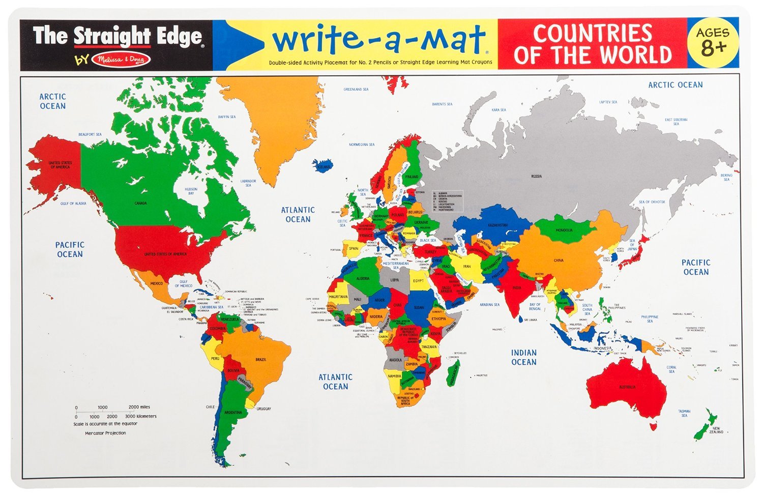 Buy Melissa & Doug - Countries of the World Write-a-Mat