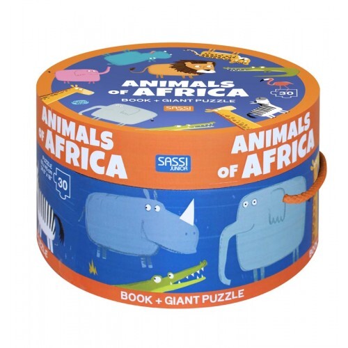 Sassi Book and Giant Puzzle - THE ANIMALS OF AFRICA Sassi Book and Giant Puzzle - THE ANIMALS OF AFRICA