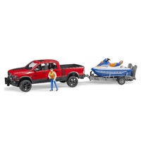 Bruder - RAM 2500 Power Wagon with Trailer and Watercraft 02503