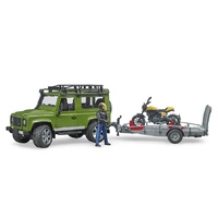 Bruder - Land Rover Defender Trailer & Scrambler Ducati 02589