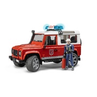 Bruder - Land Rover Defender Fire Department Vehicle with Fireman 02596