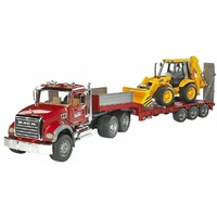 Bruder - MACK Granite Low Loader with JCB 4CX Backhoe Loader 02813