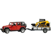 Bruder - Jeep Wrangler Rubicon with Trailer & CAT Skid Steer 02925