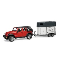 Bruder - Jeep Wrangler Rubicon with Horse Trailer 02926