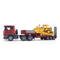 Bruder - Scania R-Series Low Loader Truck with CAT Bulldozer 03555