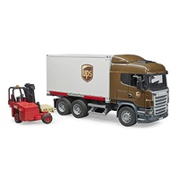 Bruder - Scania R-Series UPS Logistics Truck with Forklift 03581