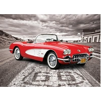 Eurographics - 1959 Corvette Driving Down Route 66 Puzzle 1000pce