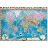Eurographics - Map of the World With Flags Puzzle 1000pc