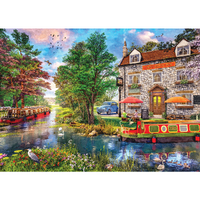 Holdson - Cobblestone Corner - Pub on the Canal Puzzle 1000pc (DAMAGED BOX)