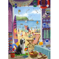 Holdson - Out the Back Door - At the Beach Large Piece Puzzle 500pc