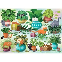 Cobble Hill - Cats vs. Plants Puzzle 500pc