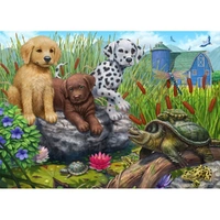 Holdson - Harmony - Turtles & Puppies Large Piece Puzzle 500pc