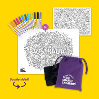 Little Change Creators - Reusable Colouring Mat - Australia
