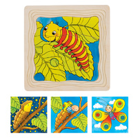 GOKI - Caterpillar Lifecycle 4 Layer Puzzle