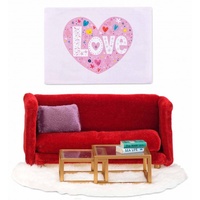 Lundby - Smaland Red Sitting Room Set