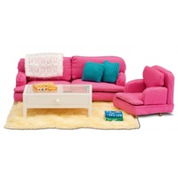Lundby - Smaland Pink Sitting Room Set