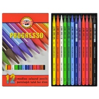 Koh-I-Noor Progresso Coloured Pencils (12 pack)