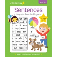 Lake Press - Little Genius Sentences Magnetic Board & Magnets