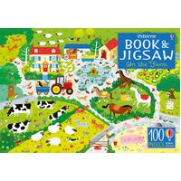 Usborne - Book and Jigsaw - On the Farm 100pc