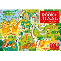 Usborne - Book and Jigsaw - At the Zoo 100pc