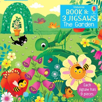 Usborne - Book and 3 Jigsaws - The Garden