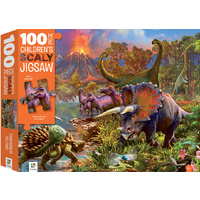 Hinkler - Dinosaur Island Scaly Puzzle 100pc