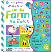 Hinkler - First Steps Write & Wipe Farm with Sound