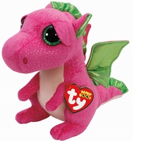 Ty Beanies - Ty Beanie Boos Medium - Darla the Pink Dragon