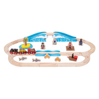 Bigjigs - Pirate Train Set - 42pcs