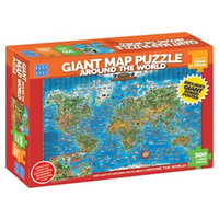 Blue Opal - Giant Around the World Map Puzzle 300pc