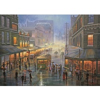 Blue Opal - John Bradley Trams in Gaslight Puzzle 1000pc