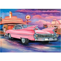 Blue Opal - Jenny Sanders Pink Caddy at the Carhop Diner Puzzle 1000pc