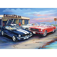 Blue Opal - Jenny Sanders A Cluster of Mustangs Puzzle 1000pc