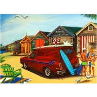 Blue Opal - Jenny Sanders Panel Van at the Beach Puzzle 1000pc