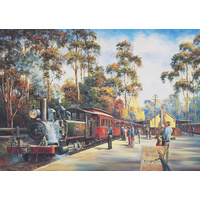 Blue Opal - John Bradley Puffing Billy Arrival Puzzle 1000pc