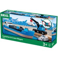 BRIO - Container Ship & Crane Wagon