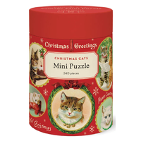 Cavallini - Christmas Cats Mini Puzzle 240pc