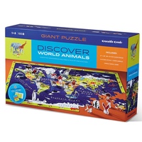 Crocodile Creek - Discover World Animals Giant Puzzle 100pc