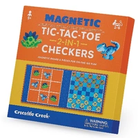 Crocodile Creek - Magnetic Game - Tic Tac Toe & Checkers - Dino