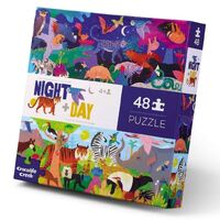 Crocodile Creek - Opposites - Night & Day Puzzle 48pc
