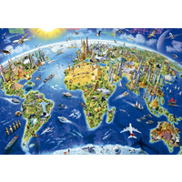 Educa - World Landmarks Globe Puzzle 2000pc