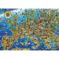 Educa - Crazy European Map Puzzle 500pc