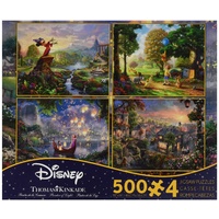 Ceaco - Thomas Kinkade - Disney Dreams - 4-in-1 Multipack Puzzles 500pc