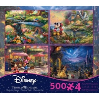 Ceaco - Thomas Kinkade Disney Dreams Collection 4-in-1 Puzzles 500pc