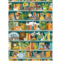 Cobble Hill - The Purrfect Bookshelf Puzzle 1000pc